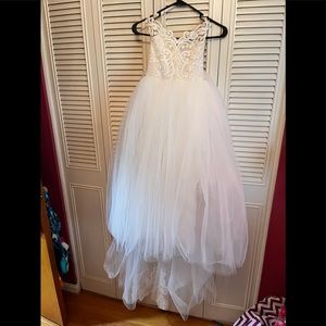 Ivory flower girl dress - custom